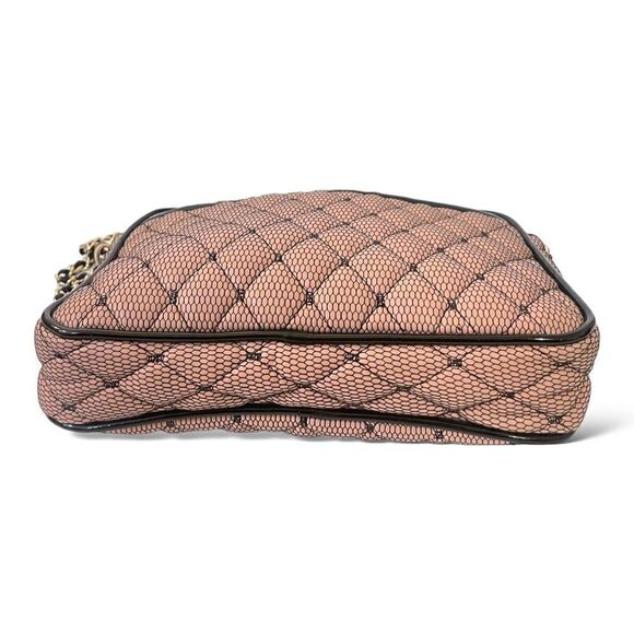 RED VALENTINO Quilted Crossbody Mesh/Nude Bag - Picture 12 of 12